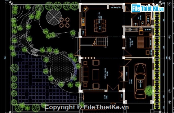 Biệt thự,biệt thự 3 tầng,cad biệt thự 3 tầng,file cad biệt thự 3 tầng