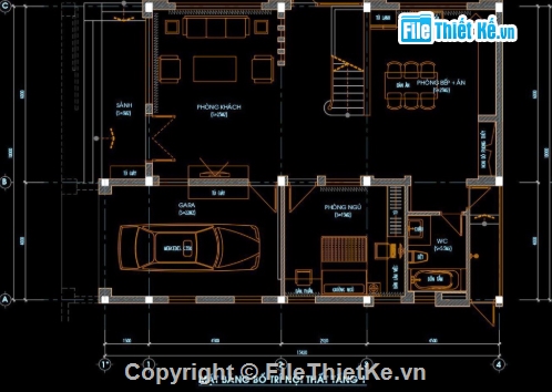 Biệt thự,biệt thự 3 tầng,cad biệt thự 3 tầng,file cad biệt thự 3 tầng