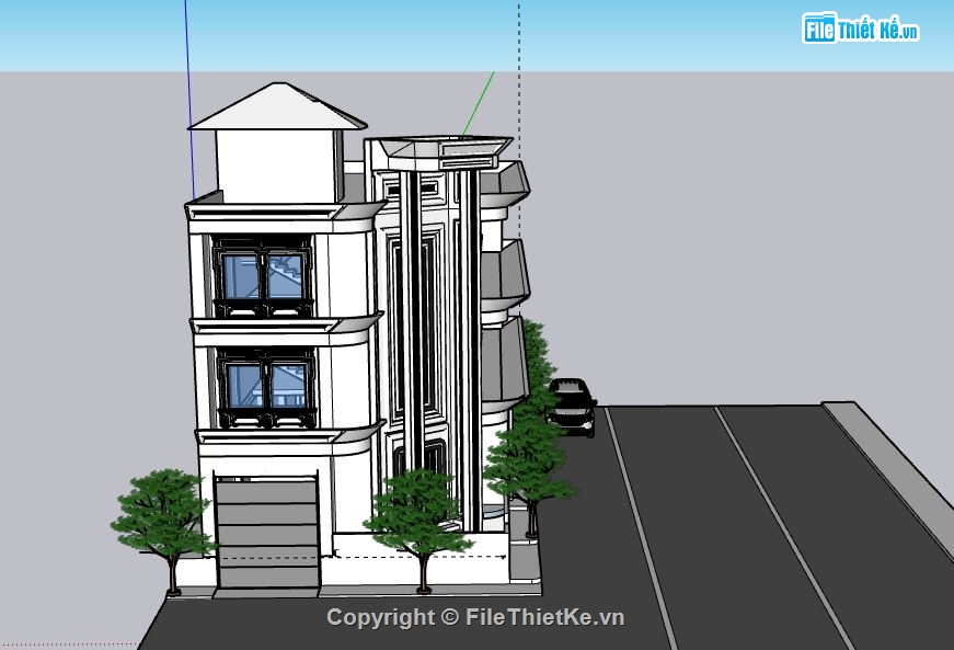 biệt thự 3 tầng,model su biệt thự 3 tầng,biệt thự 3 tầng file su