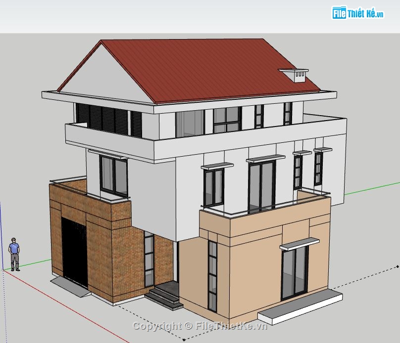 Biệt thự 3 tầng,Biệt thự 3 tầng file sketchup,Model su biệt thự 3 tầng,biệt thự 3 tầng file su,biệt thự 3 tầng sketchup