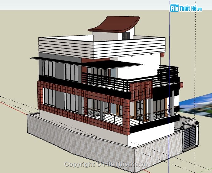 Biệt thự 3 tầng,model su biệt thự 3 tầng,file su biệt thự 3 tầng,biệt thự 3 tầng file su