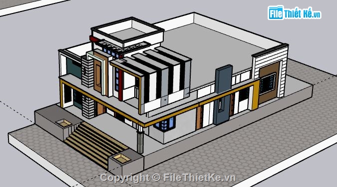 Biệt thự 3 tầng,model su biệt thự 3 tầng,biệt thự 3 tầng file su,file sketchup biệt thự 3 tầng,biệt thự 3 tầng model su