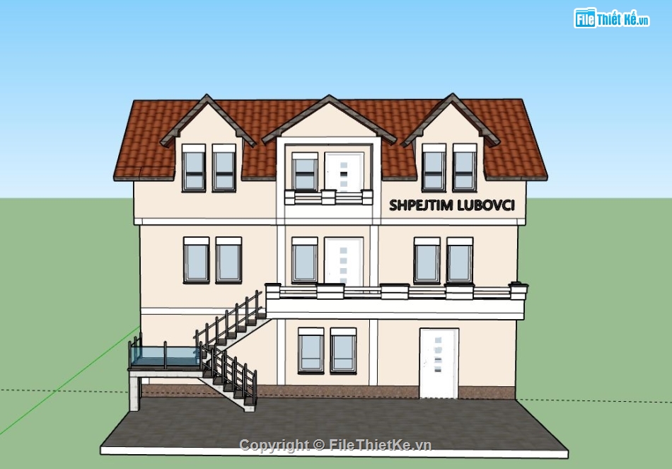 Biệt thự 3 tầng,model su biệt thự 3 tầng,biệt thự 3 tầng file su,sketchup biệt thự 3 tầng,biệt thự 3 tầng sketchup