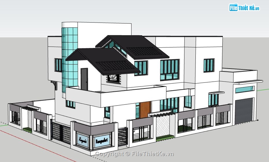 Biệt thự 3 tầng,model su biệt thự 3 tầng,biệt thự 3 tầng file su,sketchup biệt thự 3 tầng,biệt thự 3 tầng file sketchup