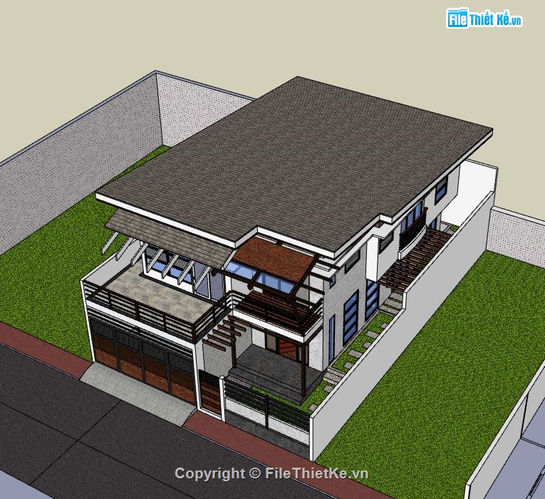 Biệt thự 3 tầng,model su biệt thự 3 tầng,file su biệt thự 3 tầng