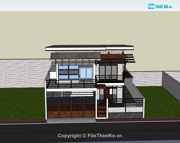 Biệt thự 3 tầng,model su biệt thự 3 tầng,file su biệt thự 3 tầng