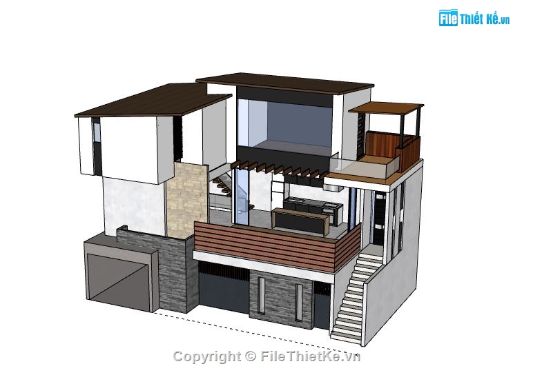 Biệt thự 3 tầng,Biệt thự 3 tầng file sketchup,file su biệt thự 3 tầng,biệt thự 3 tầng sketchup,sketchup biệt thự 3 tầng