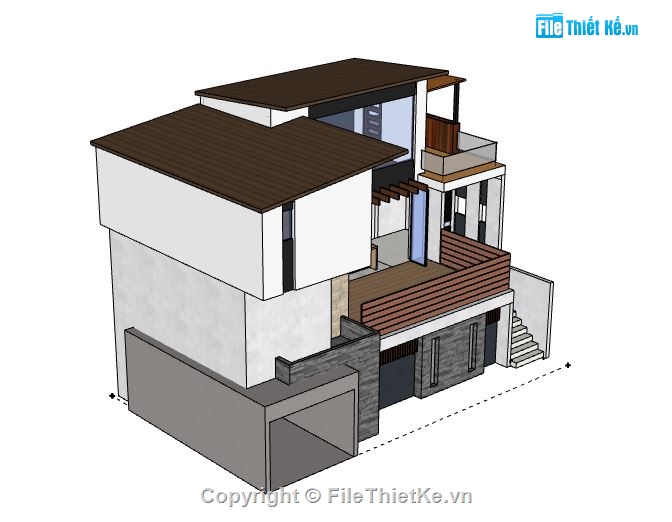 Biệt thự 3 tầng,Biệt thự 3 tầng file sketchup,file su biệt thự 3 tầng,biệt thự 3 tầng sketchup,sketchup biệt thự 3 tầng