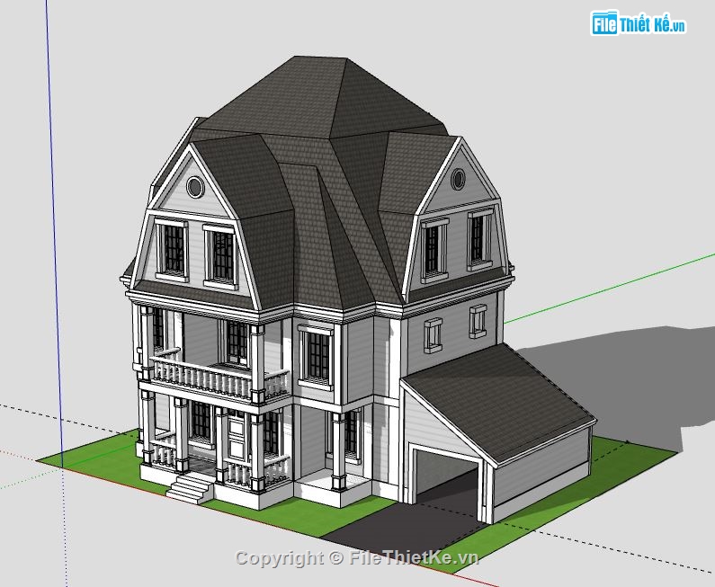 Biệt thự 3 tầng,Biệt thự 3 tầng file sketchup,file sketchup biệt thự 3 tầng,biệt thự 3 tầng sketchup,model su biệt thự 3 tầng