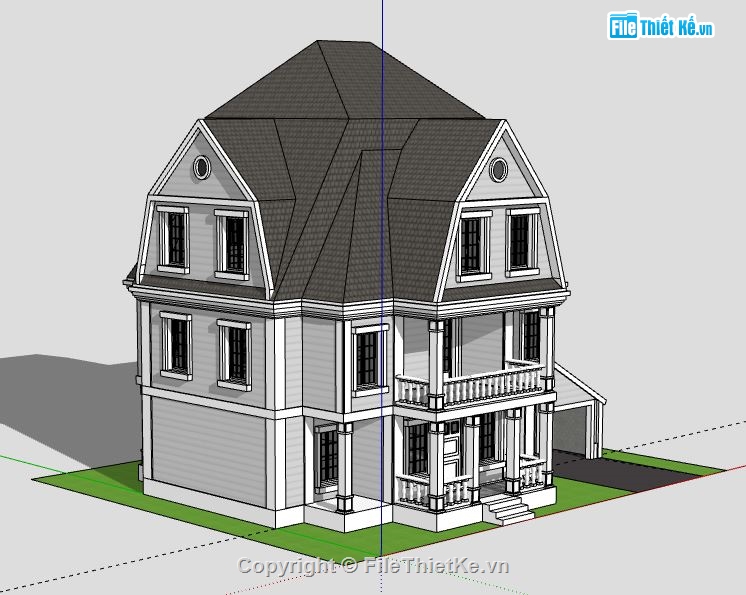 Biệt thự 3 tầng,Biệt thự 3 tầng file sketchup,file sketchup biệt thự 3 tầng,biệt thự 3 tầng sketchup,model su biệt thự 3 tầng