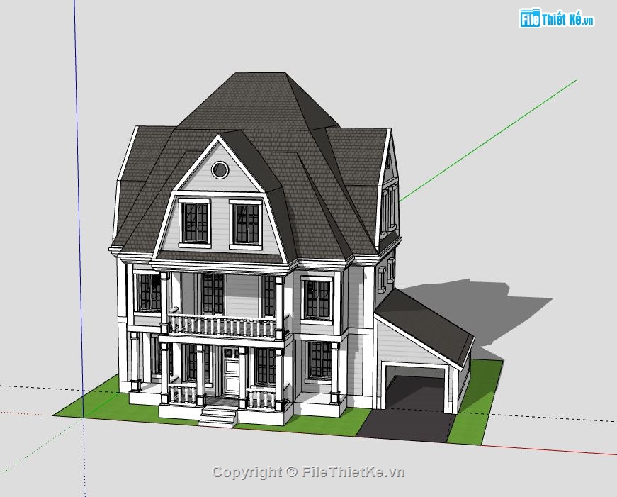 Biệt thự 3 tầng,Biệt thự 3 tầng file sketchup,file sketchup biệt thự 3 tầng,biệt thự 3 tầng sketchup,model su biệt thự 3 tầng