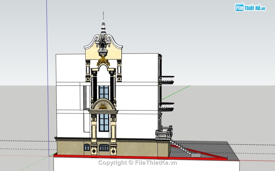 Biệt thự 3 tầng,model su biệt thự 3 tầng,biệt thự 3 tầng file su,file sketchup biệt thự 3 tầng,biệt thự 3 tầng model su