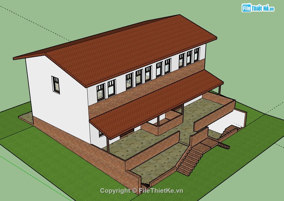 Biệt thự 3 tầng,model su biệt thự 3 tầng,biệt thự 3 tầng file sketchup,file sketchup biệt thự 3 tầng,biệt thự 3 tầng model su