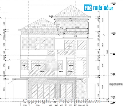 biệt thự 3 tầng,cad biệt thự 3 tầng,biệt thự 3 tầng cad