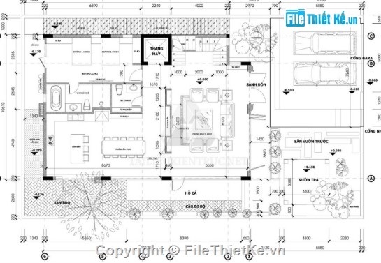 biệt thự 3 tầng,cad biệt thự 3 tầng,biệt thự 3 tầng cad