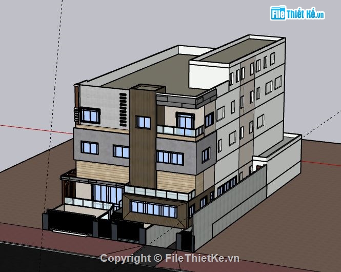 Biệt thự 3 tầng,model su biệt thự 3 tầng,file su biệt thự 3 tầng,biệt thự 3 tầng sketchup,file sketchup biệt thự 3 tầng