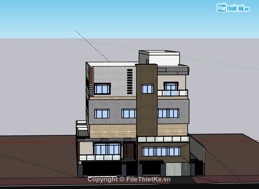 Biệt thự 3 tầng,model su biệt thự 3 tầng,file su biệt thự 3 tầng,biệt thự 3 tầng sketchup,file sketchup biệt thự 3 tầng