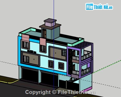 Biệt thự 3 tầng,model su biệt thự 3 tầng,mẫu biệt thự 3 tầng file su