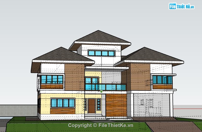 Biệt thự 3 tầng,model su biệt thự 3 tầng,file su biệt thự 3 tầng