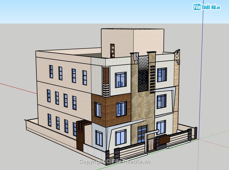 Biệt thự 3 tầng,Biệt thự 3 tầng file sketchup,model su biệt thự 3 tầng,biệt thự 3 tầng file su,file sketchup biệt thự 3 tầng