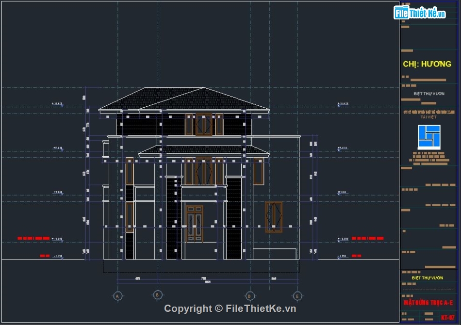 file cad kiến trúc biệt thự 3 tầng,kết cấu kiến trúc,kiến trúc 3 tầng 13.62x13.83m,biệt thự hiện đại 3 tầng,bản vẽ biệt thự 3 tầng