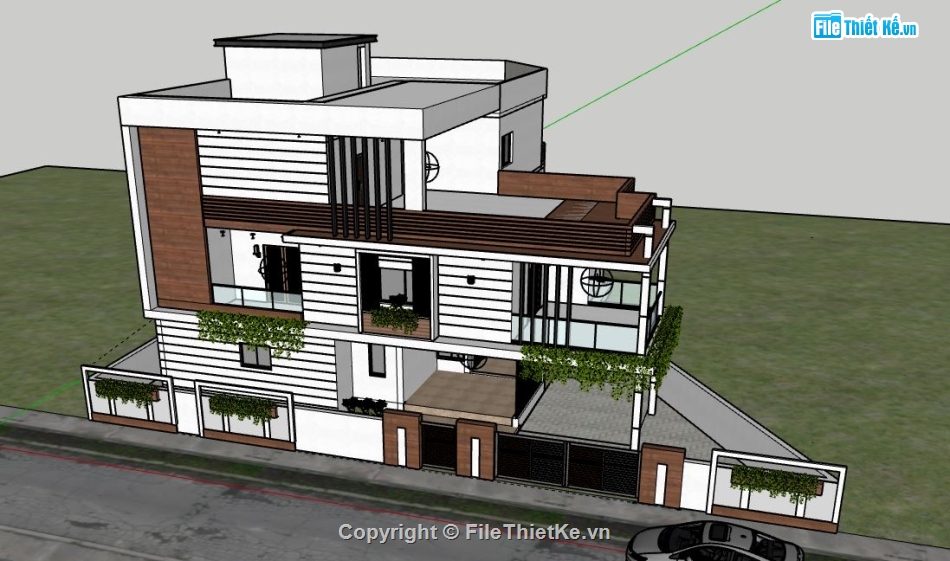 Biệt thự 3 tầng,Biệt thự 3 tầng file sketchup,file su biệt thự 3 tầng,biệt thự 3 tầng file su,file sketchup biệt thự 3 tầng