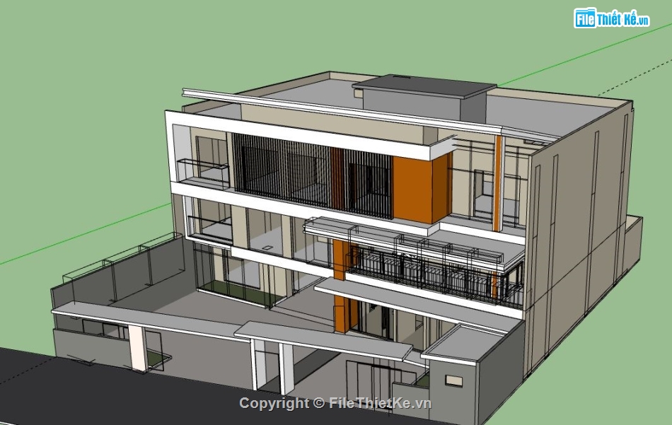 Biệt thự 3 tầng,model su biệt thự 3 tầng,biệt thự 3 tầng,file su biệt thự 3 tầng,biệt thự 3 tầng model su,sketchup biệt thự 3 tầng