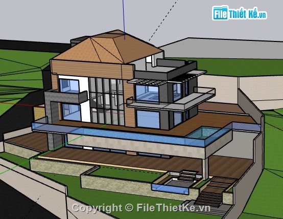 Biệt thự 3 tầng,model su biệt thự 3 tầng,biệt thự 3 tầng sketchup,file su biệt thự 3 tầng,biệt thự 3 tầng model su