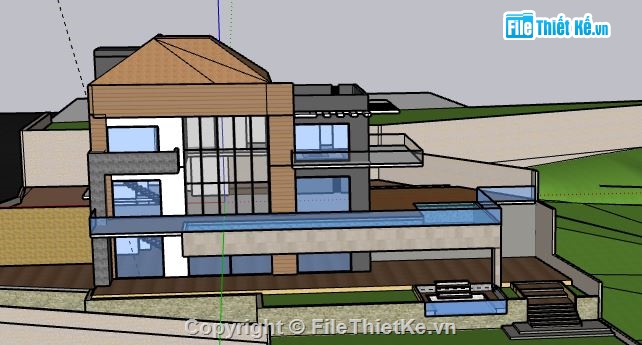 Biệt thự 3 tầng,model su biệt thự 3 tầng,biệt thự 3 tầng sketchup,file su biệt thự 3 tầng,biệt thự 3 tầng model su