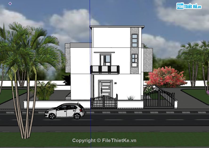 Biệt thự 3 tầng,model su biệt thự 3 tầng,biệt thự 3 tầng file su,sketchup biệt thự 3 tầng,biệt thự 3 tầng file sketchup