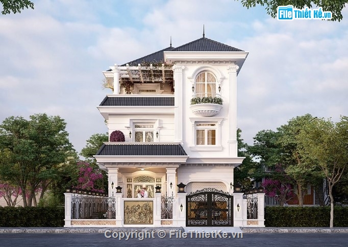 biệt thự 3 tầng,biệt thự  3 tầng,biệt thự 3 tầng 3dmax