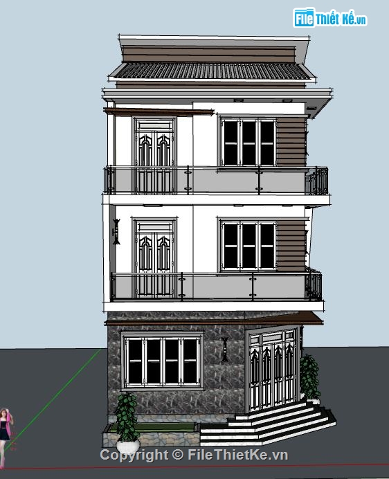 file su biệt thự,sketchup biệt thự,model su biệt thự
