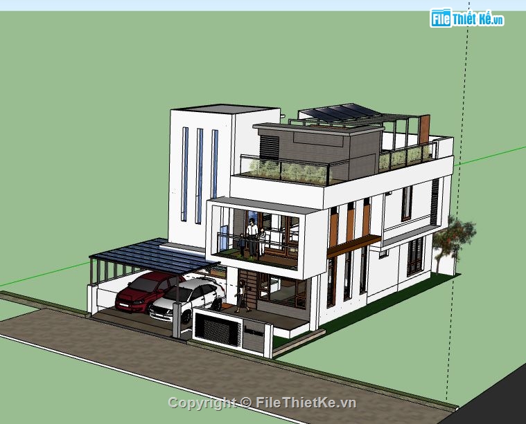 Biệt thự 3 tầng,Model su biệt thự 3 tầng,file su biệt thự 3 tầng