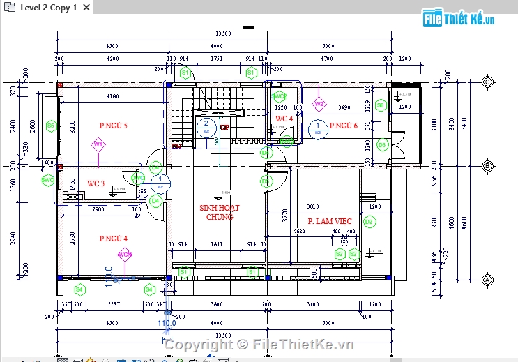 thiết kế biệt thự,biệt thự 3 tầng,revit biệt thự 3 tầng 8x13.5m,kiến trúc nhà phố 3 tầng,kêt cấu biệt thự,revit nhà 3 tầng