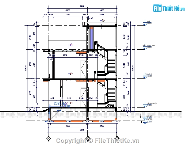 thiết kế biệt thự,biệt thự 3 tầng,revit biệt thự 3 tầng 8x13.5m,kiến trúc nhà phố 3 tầng,kêt cấu biệt thự,revit nhà 3 tầng