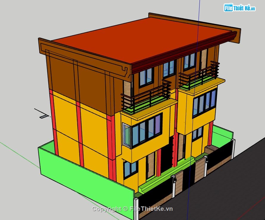 Biệt thự 3 tầng,model su biệt thự 3 tầng,biệt thự 3 tầng file su,file sketchup biệt thự 3 tầng,biệt thự 3 tầng sketchup