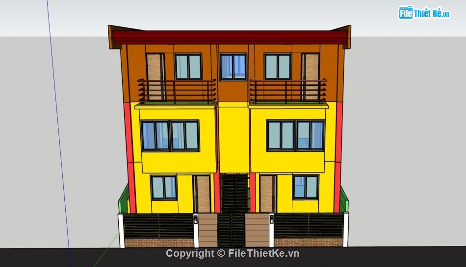 Biệt thự 3 tầng,model su biệt thự 3 tầng,biệt thự 3 tầng file su,file sketchup biệt thự 3 tầng,biệt thự 3 tầng sketchup