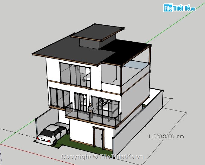 Biệt thự 3 tầng,model su biệt thự 3 tầng,biệt thự 3 tầng file sketchup