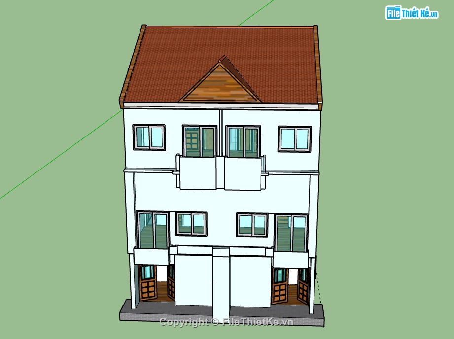 Biệt thự 3 tầng,model su biệt thự 3 tầng,file su biệt thự 3 tầng,sketchup biệt thự 3 tầng,biệt thự 3 tầng