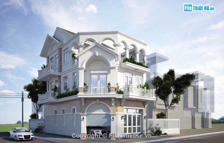 Biệt thự 3 tầng,Biệt thự 3 tầng file sketchup,model su biệt thự 3 tầng,biệt thự 3 tầng file su,biệt thự 3 tầng sketchup