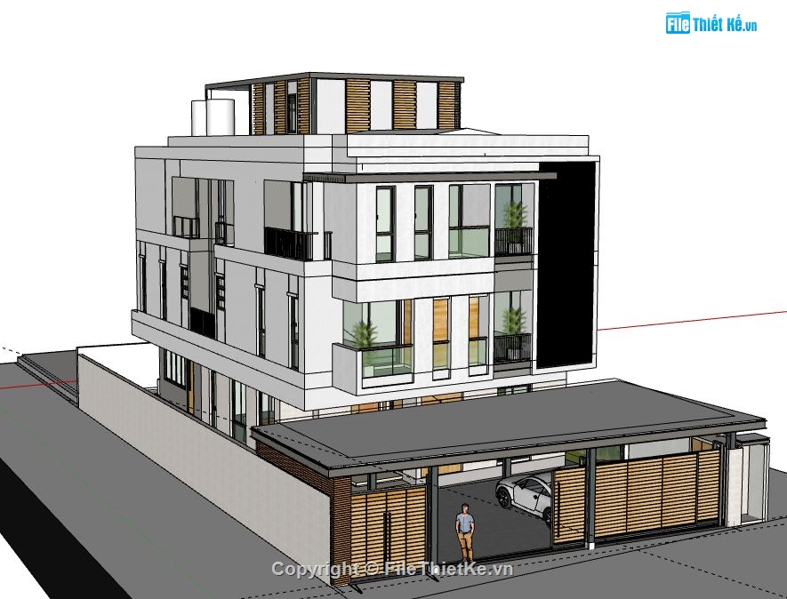 Biệt thự 3 tầng,Model su biệt thự 3 tầng,biệt thự 3 tầng file su,file sketchup biệt thự 3 tầng,biệt thự 3 tầng file sketchup