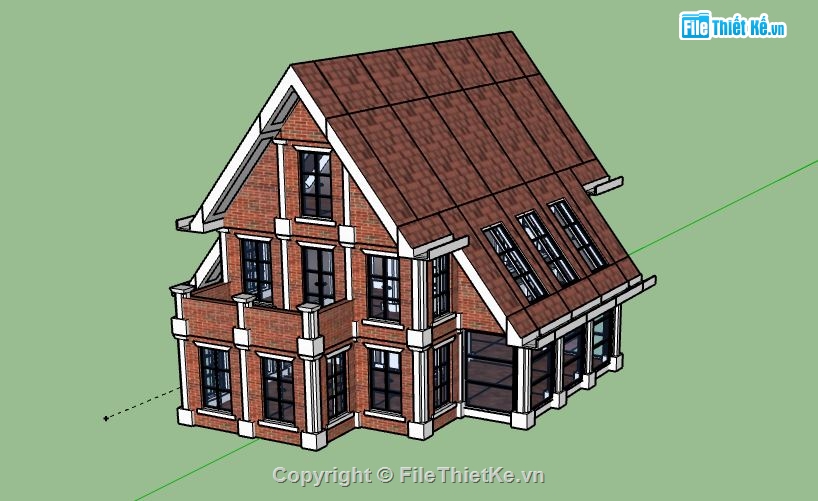 Biệt thự 3 tầng,model su biệt thự 3 tầng,biệt thự 3 tầng file su,sketchup biệt thự 3 tầng,biệt thự 3 tầng model su