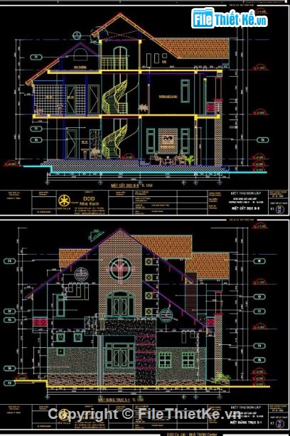 Biệt thự,biệt thự 3 tầng,file kiến trúc biệt thự 3 tầng,mẫu biệt thự 3 tầng