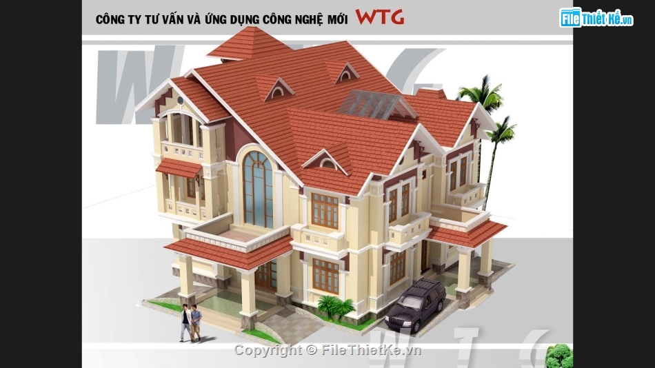 Biệt thự,biệt thự 3 tầng,file biệt thự 3 tầng