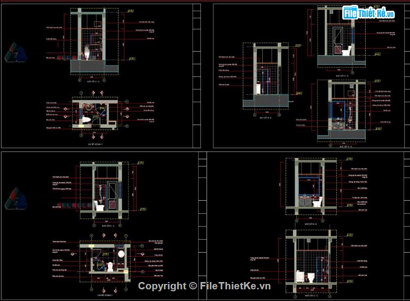 Biệt thự,file cad biệt thự 3 tầng,mẫu biệt thự 3 tầng