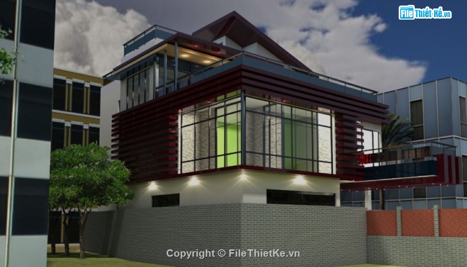 Biệt thự 3 tầng,file su biệt thự 3 tầng,sketchup biệt thự 3 tầng,biệt thự 3 tầng model su