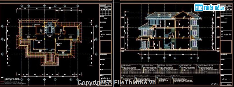 Biệt thự 3 tầng hiện đại,file cad biệt thự 3 tầng,biệt thự 3 tầng