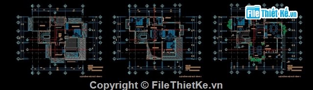 Biệt thự 3 tầng kích thước 11x13m,biệt thự 3 tầng,biệt thự 11x13m