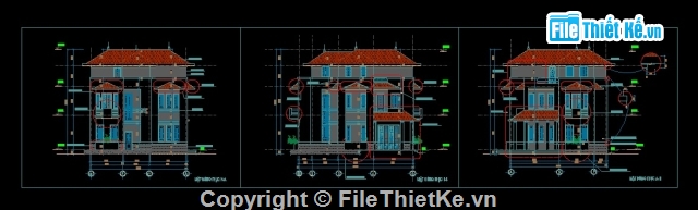 Biệt thự 3 tầng kích thước 11x13m,biệt thự 3 tầng,biệt thự 11x13m