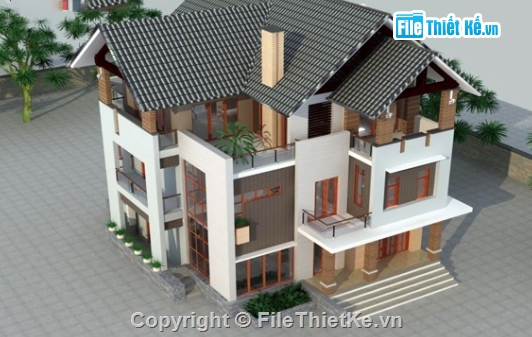 Biệt thự 3 tầng file cad,cad biệt thự 3 tầng,biệt thự 3 tầng  cad